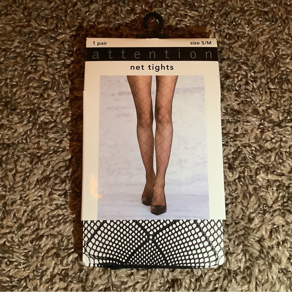 Attention by Kmart net tights, color black, size: S/M